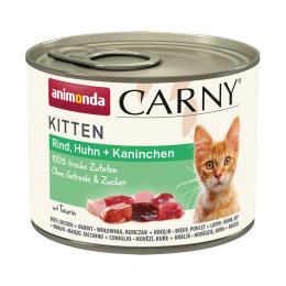 animonda Carny Kitten Rind, Huhn + Kaninchen 24x200g
