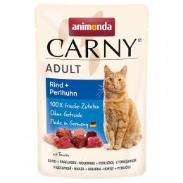 Angebot für animonda Carny Pouch 12 x 85 g - Rind & Perlhuhn - Kategorie Katze / Katzenfutter nass / animonda Carny / animonda Carny Adult.  Lieferzeit: 1-2 Tage -  jetzt kaufen.