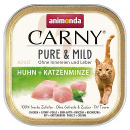 animonda Carny Pure und Mild Adult Huhn + Katzenminze 32x100g