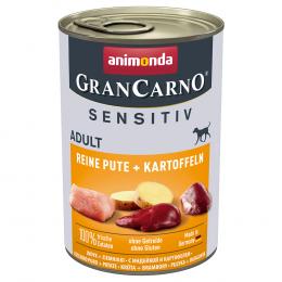 Angebot für animonda GranCarno Adult Sensitive 24 x 400 g - Reine Pute & Kartoffeln - Kategorie Hund / Hundefutter nass / animonda / Gran Carno Sensitive.  Lieferzeit: 1-2 Tage -  jetzt kaufen.