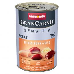 animonda GranCarno Adult Sensitive 24 x 400 g - Reines Huhn & Reis