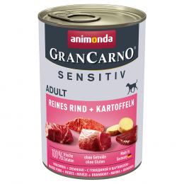 animonda GranCarno Adult Sensitive 6 x 400 g - Reines Rind & Kartoffeln