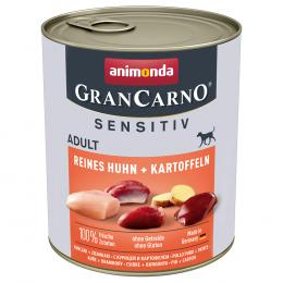 animonda GranCarno Adult Sensitive 6 x 800 g - Reines Huhn & Kartoffeln
