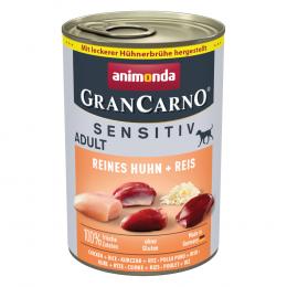 Animonda GranCarno Adult Single Protein Sensitiv 6 x 400 g - Reines Huhn & Reis