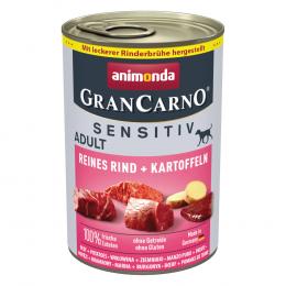 Animonda GranCarno Adult Single Protein Sensitiv 6 x 400 g - Reines Rind & Kartoffeln