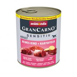 Animonda Grancarno Adult Single Protein Sensitiv 6 x 800 g - Reines Rind & Kartoffeln