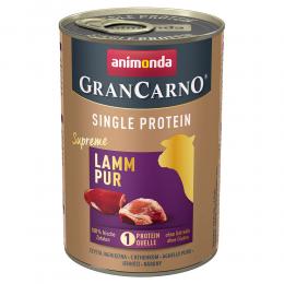 animonda GranCarno Adult Single Protein Supreme 6 x 400 g - Lamm Pur