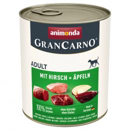 animonda GranCarno Original Adult 6 x 800 g - Hirsch & Äpfel