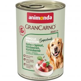 animonda GranCarno Superfoods Adult Huhn, Spinat, Himbeere 24x400 g