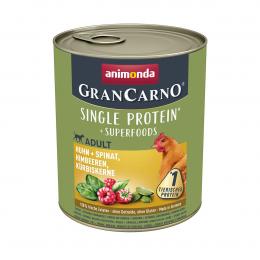 animonda GranCarno superfoods Huhn + Spinat + Himbeer + Kürbiskern 6x800g