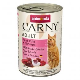 Animonda Katzenfutter Carny Adult Rind, Pute & Shrimps 24x400g