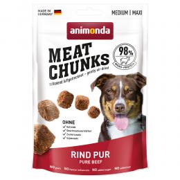 animonda Meat Chunks Medium / Maxi - Sparpaket: 4 x 80 g Rind Pur
