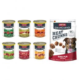 animonda Nassfutter + 80 g Gran Carno Meat Chunks Medium / Maxi gratis! -  6 x 800 g GranCarno Original Adult Mixpaket 2 (6 Sorten)