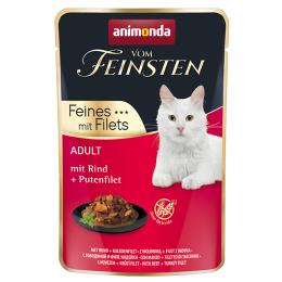 Angebot für animonda Vom Feinsten Adult 18 x 85 g - mit Rind & Putenfilet - Kategorie Katze / Katzenfutter nass / animonda vom Feinsten / Vom Feinsten Select Pouch.  Lieferzeit: 1-2 Tage -  jetzt kaufen.