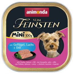 animonda vom Feinsten Adult Mini 32 x 100 g - mit Geflügel, Lachs + Dill