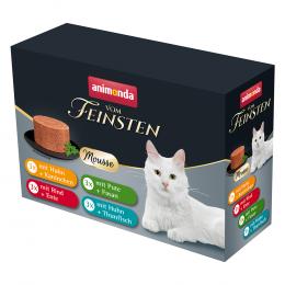 animonda Vom Feinsten Adult Mixpaket 12 x 85 g Mousse-Vielfalt (4 Sorten)