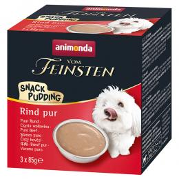 Animonda Vom Feinsten Adult Snack-Pudding - 3 x 85 g Rind pur