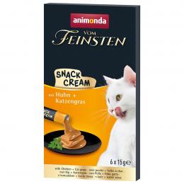 animonda vom Feinsten Snack Cream Huhn + Katzengras 30x15g