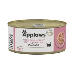 Applaws Cat Thunfischfilets und Garnelen 24x70g