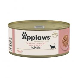 Applaws in Brühe 6 x 156 g - Thunfischfilet & Lachs