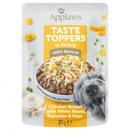 Applaws Taste Toppers in Soße 12 x 85 g - Huhn, Erbsen, Kürbis & weiße Bohnen