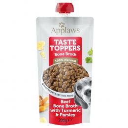 Applaws Taste Toppers Pouch 6 x 200 ml - Rinderknochenbrühe mit Kurkuma & Petersilie