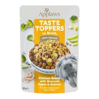 Applaws Taste Toppers Pouch in Brühe 12 x 85 g - Huhn mit Brokkoli, Apfel und Quinoa