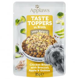 Applaws Taste Toppers Pouch in Brühe 12 x 85 g - Huhn mit Brokkoli, Apfel und Quinoa