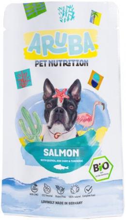 Aruba Hund Beutel Bio-Lachs Mit Quinoa, Bok Choy & Kurkuma 100 Gr