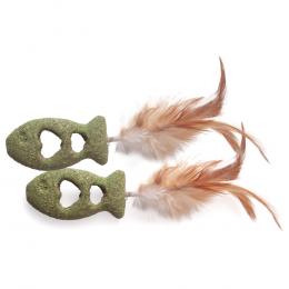 Aumüller Federfisch für Katzen - Sparpaket: 2 x 2er Set