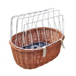 Aumüller Hunde-Fahrradkorb für Gepäckträger mit Schutzgitter - Größe S: L 56 x B 36 x H 50 cm
