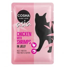 Ausgewähltes Cosma Asia in Jelly Nassfutter zum Sonderpreis! - Huhn & Shrimps (6 x 100 g)