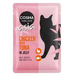 Ausgewähltes Cosma Asia in Jelly Nassfutter zum Sonderpreis! - Huhn & Thunfisch (6 x 100 g)