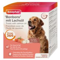 Angebot für beaphar 'Bonbons' mit Lachsöl - Sparpaket: 2 x 245 g - Kategorie Hund / Spezial- & Ergänzungsfutter / Haut & Fell / Snacks.  Lieferzeit: 1-2 Tage -  jetzt kaufen.