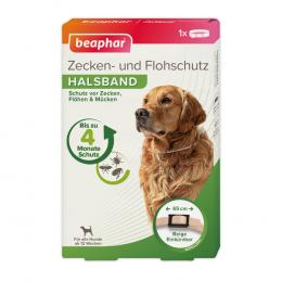 beaphar Zecken- & Flohschutz-Halsband für Hunde, beige - Sparpaket: 2 x ca. 65 cm Halsumfang