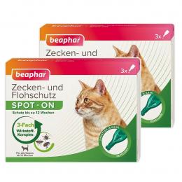 beaphar Zecken- und Flohschutz SPOT-ON für Katzen 6 x 0,8 ml