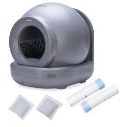 beeztees Automatische Katzentoilette Moeza - Startset: Katzentoilette + 10 Katzenstreubeutel + 12 Filter