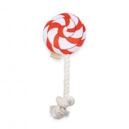Beeztees Hundespielzeug Weihnachtslolli, rot-weiß - L 25 x B 12 x H 5 cm