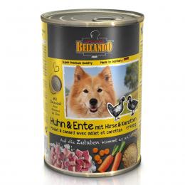 Belcando Feuchtnahrung Huhn und Ente mit Hirse und Karotten 12x400g