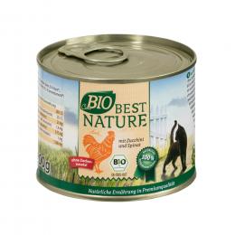 Best Nature Cats Bio Hähnchen und Zucchini - Sparpaket: 12 x 200 g