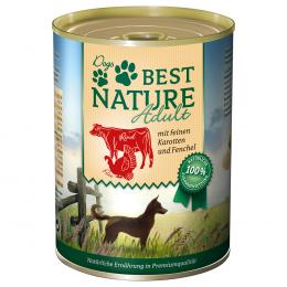 Best Nature Dog Adult 6 x 400 g - Pute, Rind & Karotten