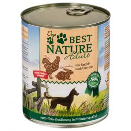 Best Nature Dog Adult 6 x 800 g - Kaninchen, Huhn & Nudeln