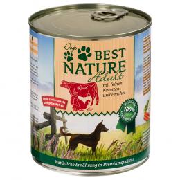 Best Nature Dog Adult 6 x 800 g - Pute, Rind & Karotten