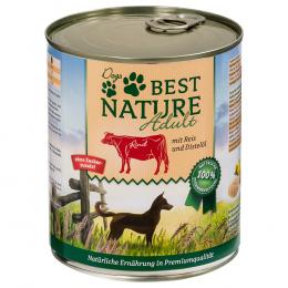 Best Nature Dog Adult 6 x 800 g - Rind, Reis & Distelöl