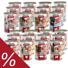 BEWI DOG fleischkost Mischpaket - 24 x 400 g (3,85 € pro 1 kg)