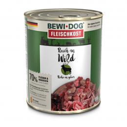 Bewi Dog Hunde-Fleischkost Reich an Wild 6x800g