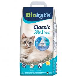 Biokat's Classic 3in1 Fresh Katzenstreu Baumwollblüte - Sparpaket: 2 x 10 l