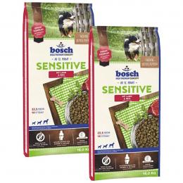 Bosch Hundefutter Sensitive Lamm und Reis 2x15kg
