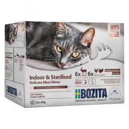 Bozita Indoor & Sterilised im Mixpaket 12 x 85 g - Soße