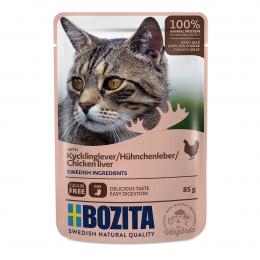 Bozita Pouch Häppchen in Gelee mit Hühnchenleber 12x85g